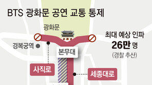 세종대로 광화문… 시청 내일 오전 6시까지 차단