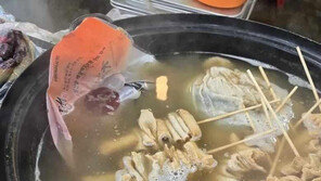 어묵냄비에 순대가 봉지째로 ‘둥둥’…연제고분축제 위생 논란