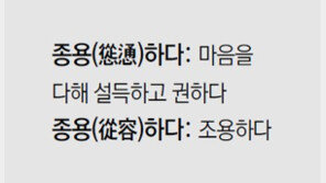 [신문과 놀자!/미션 나의 문해력]종용(慫慂)하다, 종용(從容)하다