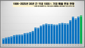 작년 1000대 상장사 매출 2000조 첫 돌파…삼성전자 24년째 1위