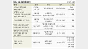 2026년 4월 서울의 문화행사