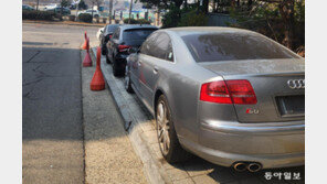 수출용 중고차 주차장 된 송도유원지