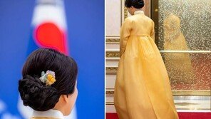 마크롱 사진사 ‘金여사 한복’에 꽂혔다…비하인드컷 6장중 4장 차지
