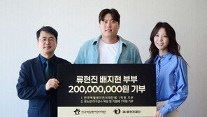 류현진, 프로야구 데뷔 20주년 맞아 2억 기부