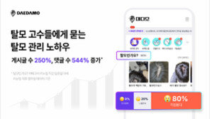  대다모, ‘탈모인가요?’ 카테고리 전면 리뉴얼… 게시글 250%, 댓글 544% 증가