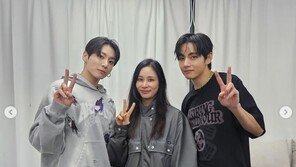 고소영, 장동건·딸과 BTS 콘서트 방문…뷔·정국과 인증샷도