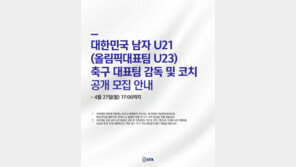 대한축구협회, LA 올림픽 남자 대표팀 감독·코치 공개 채용