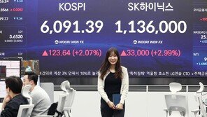 ‘113만 닉스’ ‘21만전자’ 안착…코스피 장중 6100선 회복
