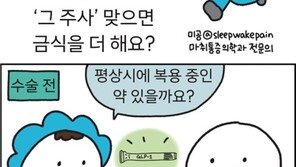  [만화 그리는 의사들]〈404〉‘그 주사’ 맞으면 금식을 더 해요?