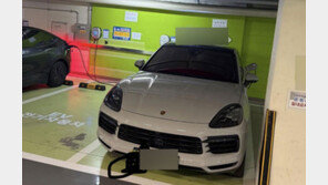 충전선 끌어와 일반 주차구역서…‘포르쉐 PHEV 빌런’ 논란