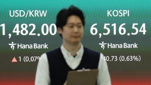 코스피, 6500선 보합권 등락…증동 리스크에 혼조세