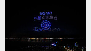 매주 토요일 당진 밤하늘 수놓는 ‘드론 라이트 쇼’ 열린다