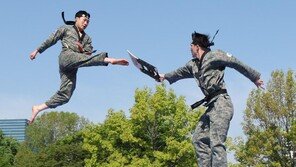하늘 치솟아 ‘태권 격파’