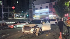 부산서 신호위반 좌회전 차량에 오토바이 운전자 숨져