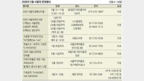 2026년 5월 서울의 문화행사