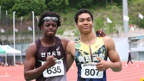 100m 10초 벽 도전하는 나마디와 비웨사, 전국육상선수권 나란히 1,2위