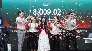 [속보]꿈의 ‘팔천피’ 터치…장중 8000선 뚫어