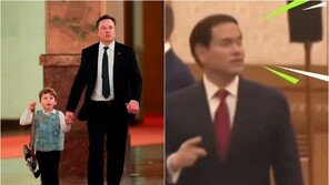 아들과 함께 한 머스크·천장 장식에 감탄한 루비오…미중 정상회담서 화제
