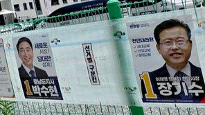 선거벽보서 김태흠 뺀 충남선관위…“작업 실수, 후보자에 사과”