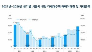 1분기 서울 연립·다세대 매매 1만건 돌파…임대차 거래도 급증