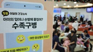 영유아 수족구병 한달새 5배로…“증상 보이면 어린이집 보내지 마세요”