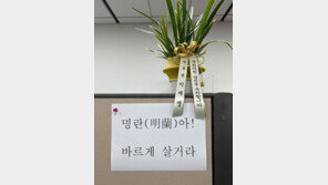 李축하난 거부했다 받은 국힘 김태규 “명란아, 바르게 살거라”