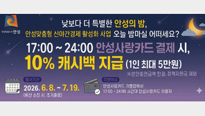 저녁에 ‘안성사랑카드’ 쓰면 10% 캐시백