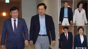 [정치 한 컷]신임 정점식 원내대표 국힘 5선 중진 만나…무슨 얘기 오갔을까?