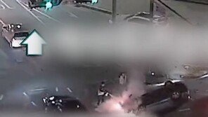 뒤집혀 불붙은 차량서 시민들이 구한 운전자, 술 취해 있었다