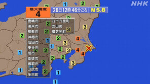 일본 지바현 규모 5.8 지진…도쿄서도 강한 흔들림
