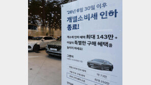 내일부터 ‘車 개별소비세’ 3.5%→5%로