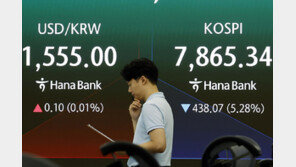 코스피 8000선 붕괴…삼전 7.8%, 하닉 9.3% 급락