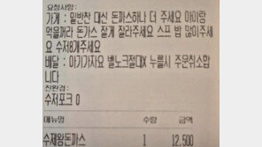 “밑반찬 대신 돈가스 하나 더·수저 8개”…황당 배달 요청에 사장 ‘한숨’