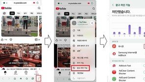[IT애정남] 삼성 브라우저의 유튜브 백그라운드 재생·광고 차단 기능, 왜 안 되나요?