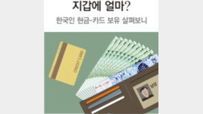 [그래픽 뉴스]지갑에 현금 얼마나 갖고 다니세요?