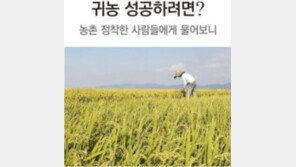귀농-귀촌인 절반 “1년 이상 준비”