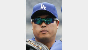 류현진 불펜피칭… 통증 없이 직구만 20개