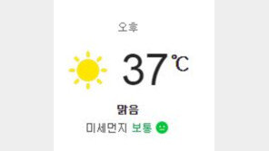 주말(14일) 대구 낮기온 37도 ‘펄펄’…대프리카 시작되나