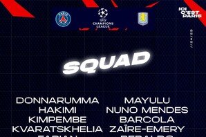 발목 부상 후 3주 만에 돌아온 이강인…애스턴빌라와 UCL 8강 1차전 명단 포함