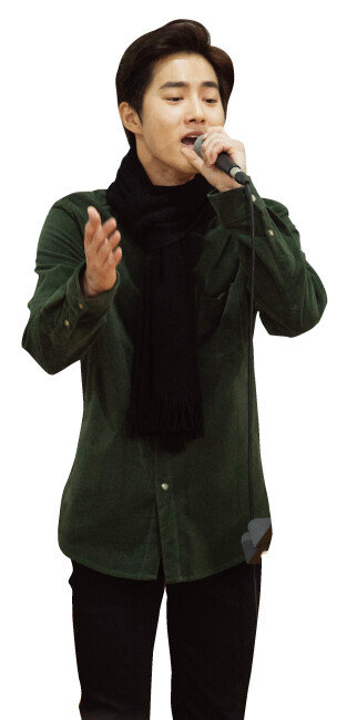 뮤지컬 ‘더 라스트 키스’ 연습을 하고 있는 EXO의 수호. [지호영 기자]