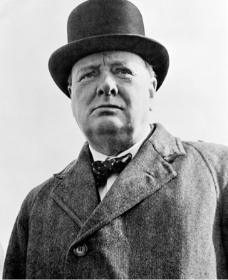 영국 총리 시절 윈스턴 처칠의 모습, 위키피디아