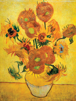 화폭 가득 노란 색채가 두드러지는 고흐의 ‘해바라기’. GETTYIMAGES 