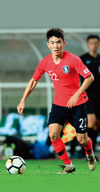 축구 국가대표팀 미드필더에 선발된 황인범(대전시티즌). [사진 제공 · 대한축구협회]