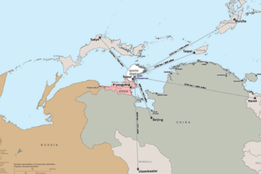 세계지도 거꾸로 보니 한반도가 전략적 중심