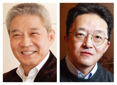 강방천 에셋플러스자산운용 회장(왼쪽), 김정환 케이공간 대표 [동아DB]