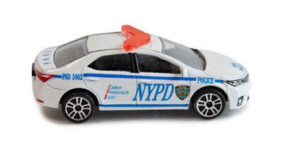 미니카로 재현한 미국 뉴욕 경찰차.
