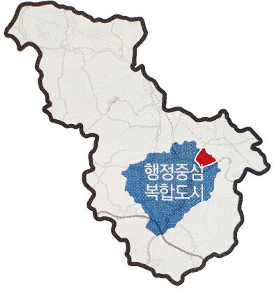 스마트시티 국가시범사업이 진행되는 세종특별자치시 내 세종 5-1 생활권(빨간색).