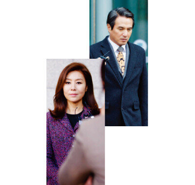 SBS 드라마 ‘펀치’의 윤지숙(최명길 분  ·  왼쪽)과 이태준(조재현 분). [사진 제공 · SBS]
