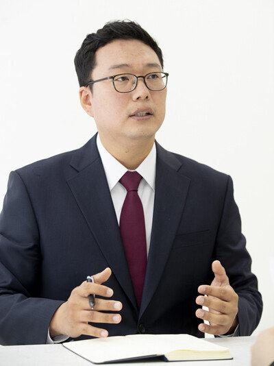 5월 14일 ‘주간동아’와 인터뷰 중인 천하람 미래통합당 순천갑조직위원장. [지호영 기자]