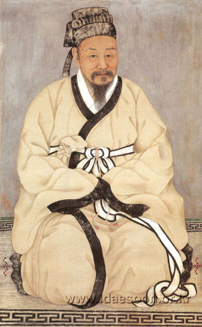 조선 후기 화가 채용신이 그린 주희 초상화. [한국미술정보센터]